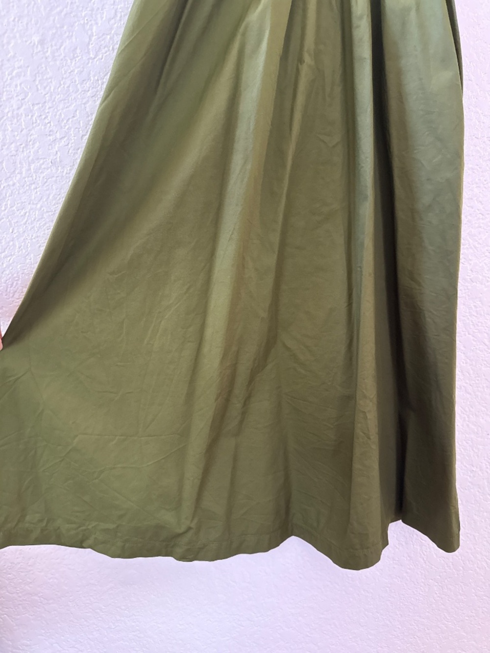 Old Navy Midi Dress Green Mixed Media Sleeveless Racerback - Picture 3 of 7